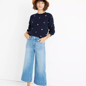 Madewell Wide-Leg Crop Jeans in Light Blue